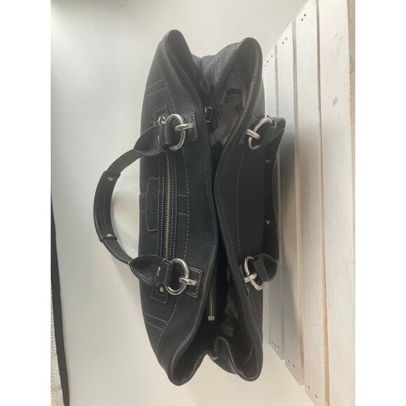 COACH 14425 LARGE BLACK PEBBLED LEATHER HANDBAG - Picture 10 of 14